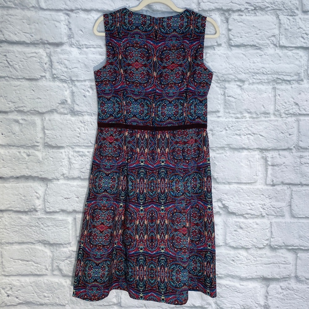 Nanette Lepore Exotic Print Split Neck Dress - Picture 5 of 5
